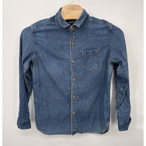 CPO Provisions Tactical Utility Denim L/S Button down Shirt Mens L Vintage Y2K - Picture 2 of 12